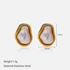 Ins Style Stainless Steel Earrings 18K Gold Plated Titanium Trendy Jewelry Men Women