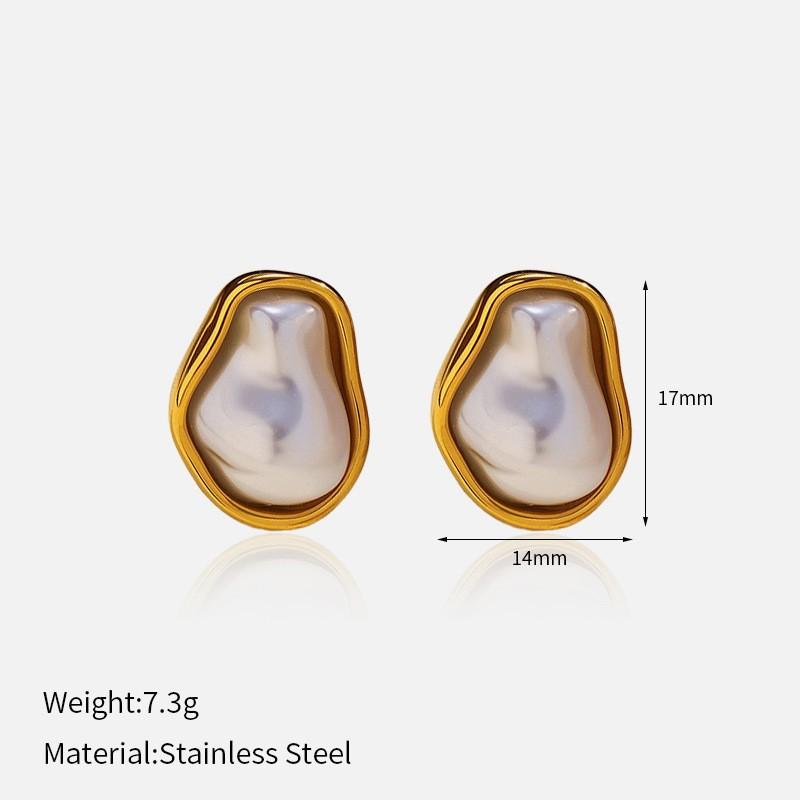Ins Style Stainless Steel Earrings 18K Gold Plated Titanium Trendy Jewelry Men Women