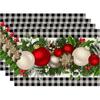 4pcs Christmas Insulated Polyester Meal Mat Merry Christmas Placemats