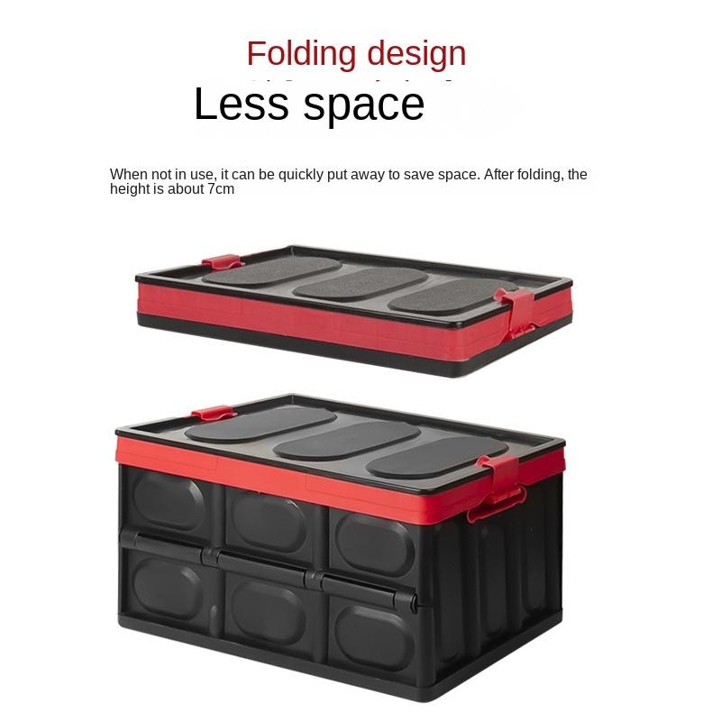 Automobile Storage Box Camping Household Car Storage Box Large Capacity Backup Folding Car Storage Trunk Box Stowing Tidying