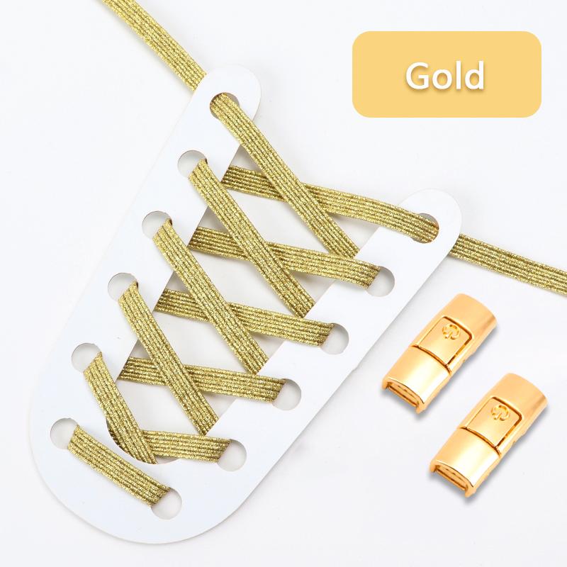 Новые красочные шнурки для обуви без завязок, эластичные шнурки, кроссовки для детей и взрослых, блестящие шнурки без завязок для обуви, аксессуары