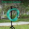 Garden Hose Holder with 4 Spikes Heavy Duty Metal Stand Outside Detachable Hose Reel Rack Organizer Garden Hose Storage Hanger