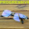 Clara Vida Progressive Stainless Steel Square Men Reading Glasses +1 +1.5 +2+ 2.5 +3 +3.5 +4