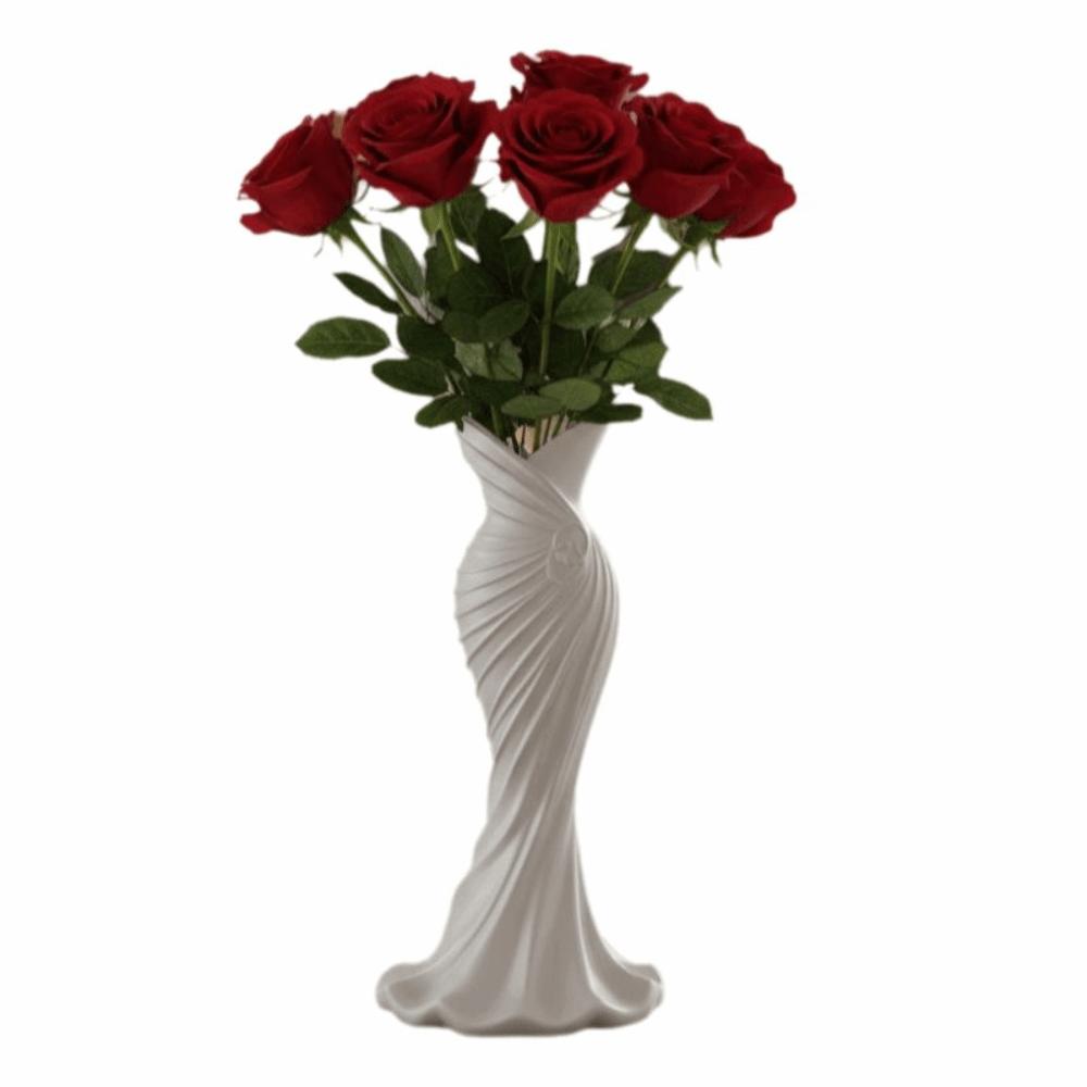 Flower Arrangement 3D Printed Flower Vases Gown-Shaped Decorative Vase  Home Desktop Decorations