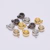 ABS Plastic Gold & Silver Electroplated Single-Hole Round Beads for DIY Jewelry