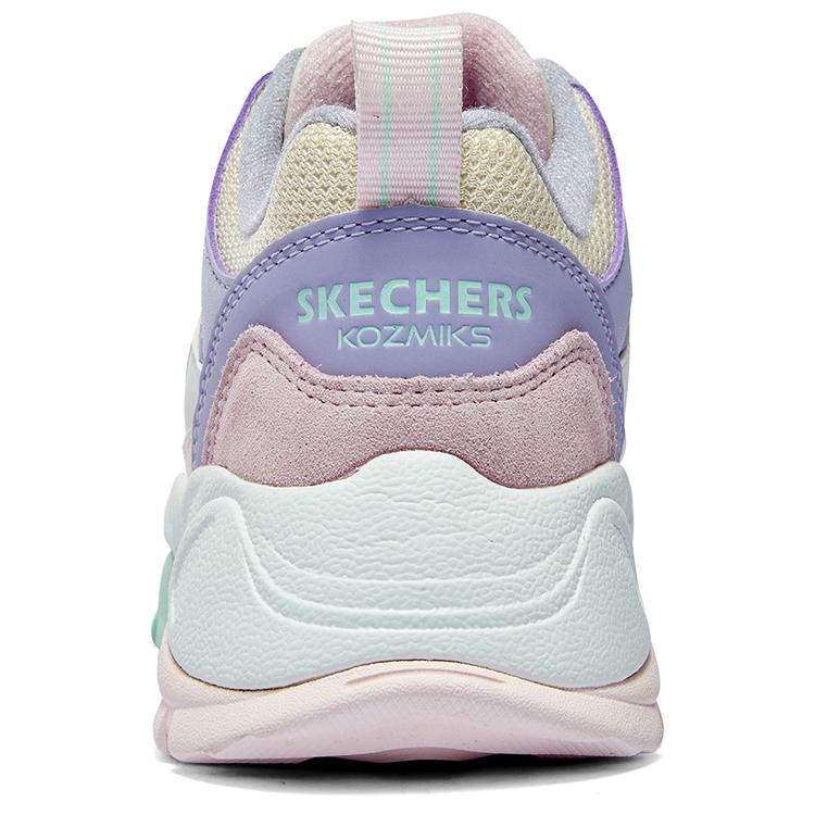 Skechers Ветреные Плюшевые Сапоги Регулируемые Удобные Флисовые Полуботинки Повседневная Обувь Детские сапоги Белый Фиолетовый Зеленый 302528L-NTMT