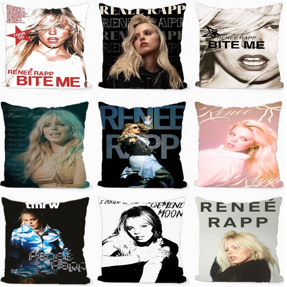 Pop Singer Actor Renee Rapp Personalized Pillow Cover Kids Bedroom Wild Party Decor Pillowcase kid Birthday shower Gift