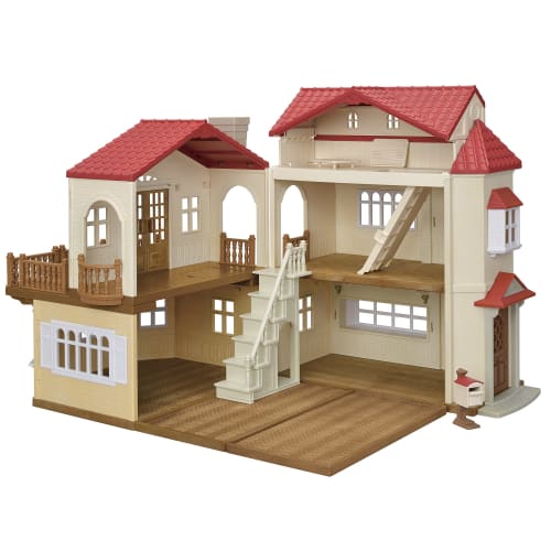Sylvanian Families House [Big House with a Red Roof -The Attic Is a Secret Room-] Her51 ST Mark Certification Toy Dollhouse for Ages 3 and Up Sylvania