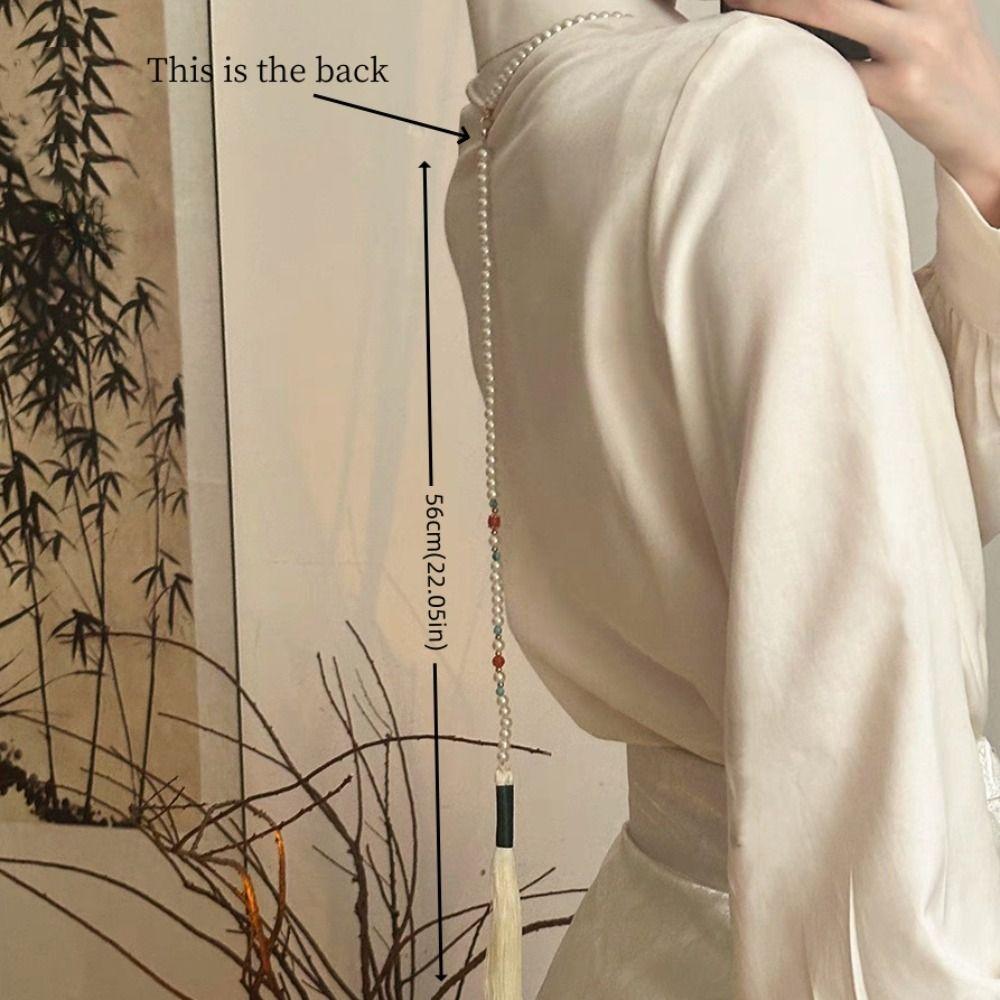 Exquisite Chinese Style Necklace Long Tassel Butterfly Pendant Necklace  Hanfu