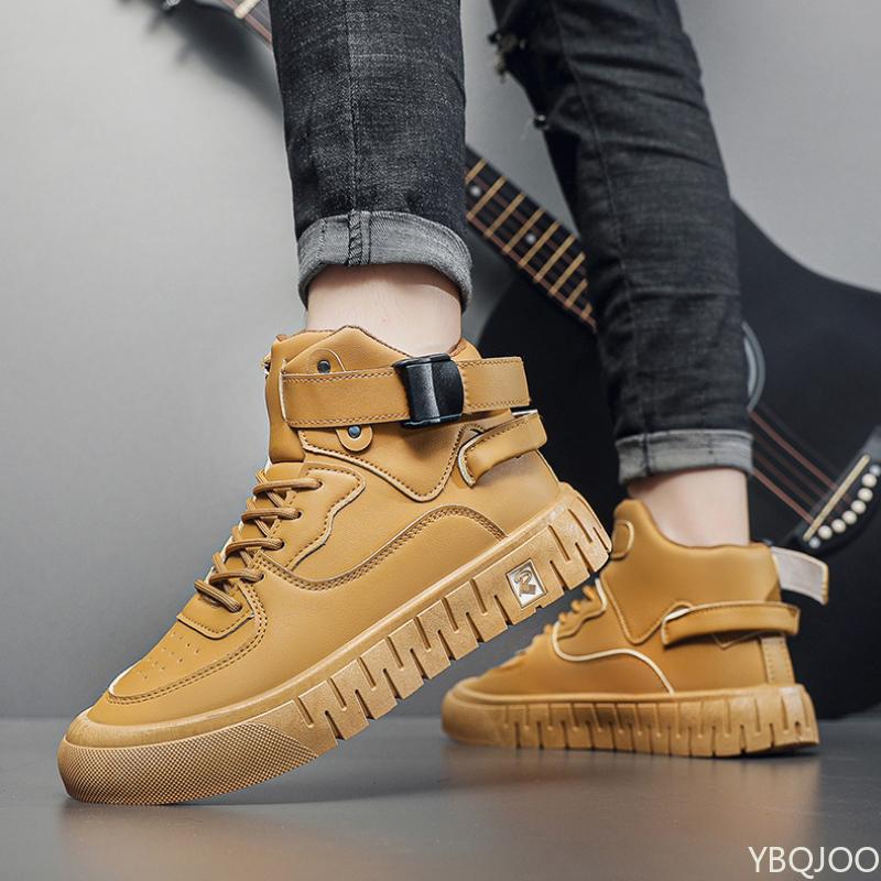 Fashion Trendy Men's Shoes 2025 Spring New Edition Daily Thick Soled Breathable Sports and Leisure High Top Board Shoes Zapatos Hombre