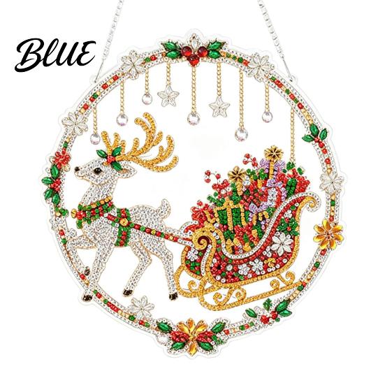 Сверкающая holiday window hanging Рождественская картина из страз Suncatcher Kit DIY Искусственный жемчуг Арт Акриловый набор Поделки для взрослых Начинающий Рождество