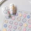 1 шт. 5D изысканные улыбающиеся наклейки для ногтей с тиснением Kawaii Macaron, самоклеящиеся украшения для ногтей, аксессуары «сделай сам»