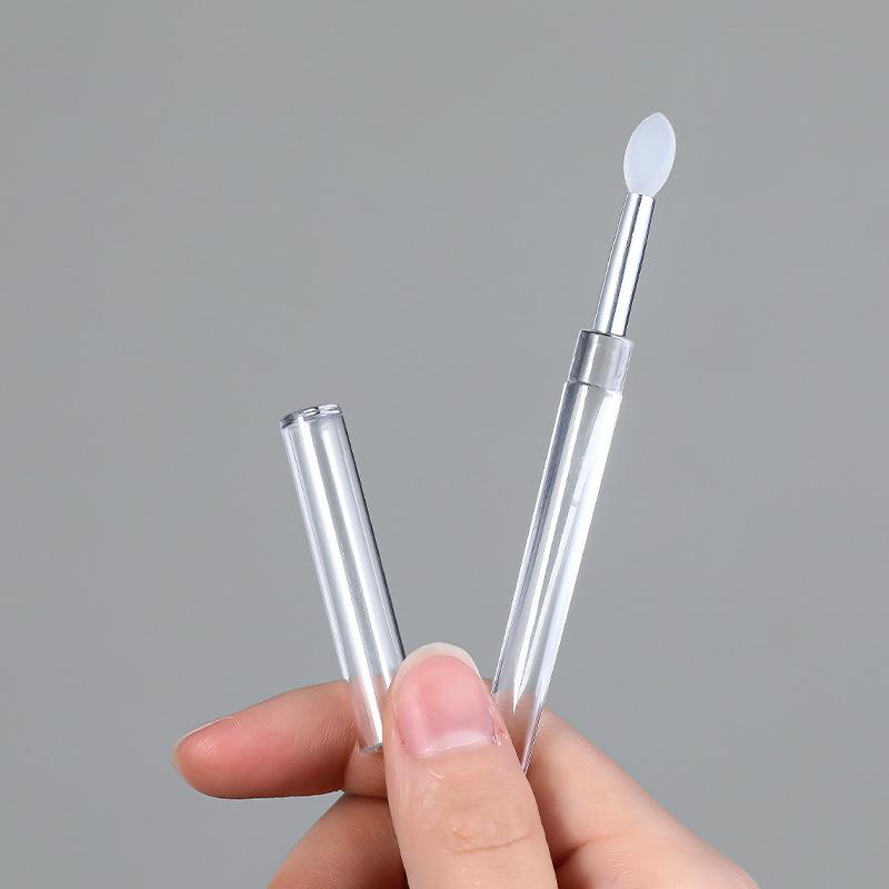 Nail Art Pigment Silicone Applicator Stick Reusable Chrome Glitter Applying Manicure Tool Easy Daub Pigment Nail Brush