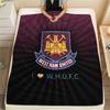 West Ham United F.C Flannel Blanket, High quality Comfortable for All Seasons, Home Decor, Warmth and Comfort