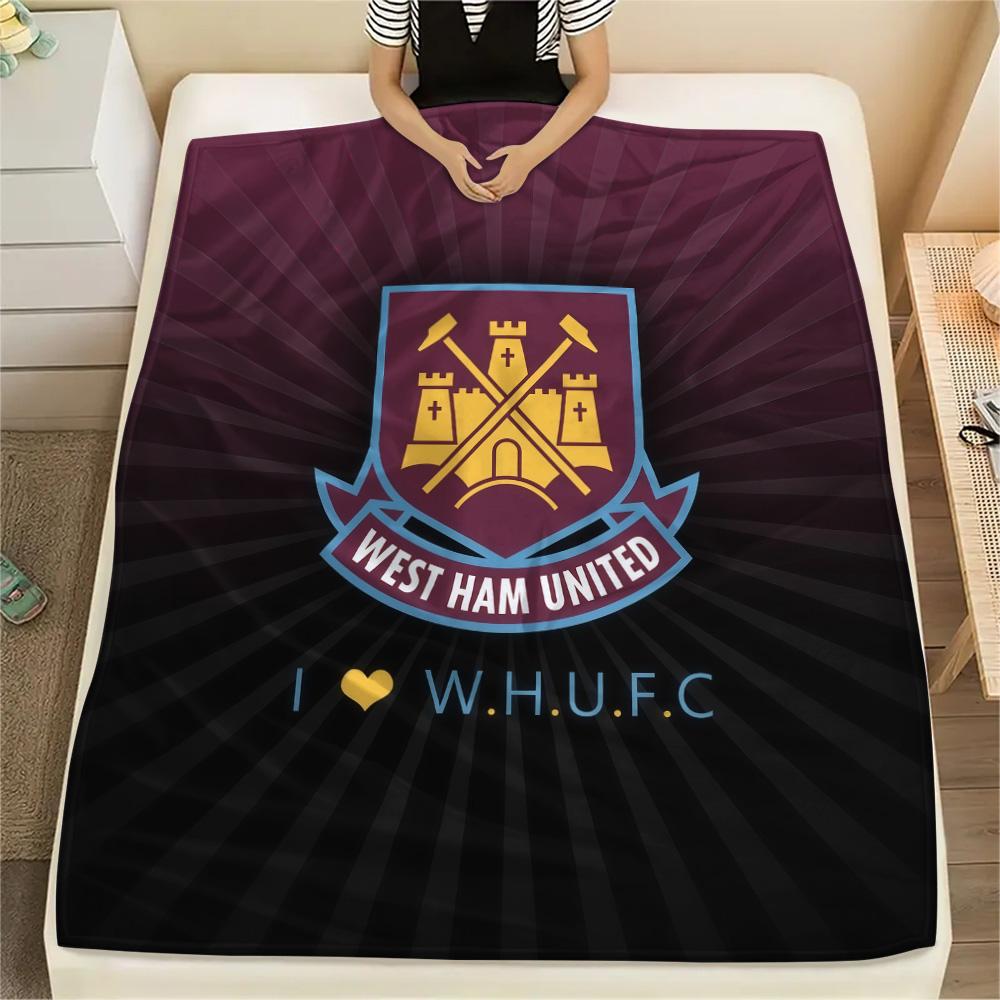 West Ham United F.C Flannel Blanket, High quality Comfortable for All Seasons, Home Decor, Warmth and Comfort