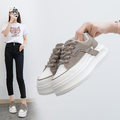 Модные осенне-зимние новые женские повседневные туфли Высококачественные трендовые универсальные кроссовки на платформе Женская обувь для досок Нескользящая теплая для ходьбы