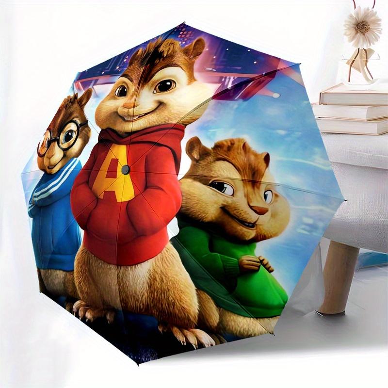 1pc Alvin Chipmunks Themed High-quality Umbrella,Automatic Opening and Closing Umbrella,Multi-functional Umbrella G0811350