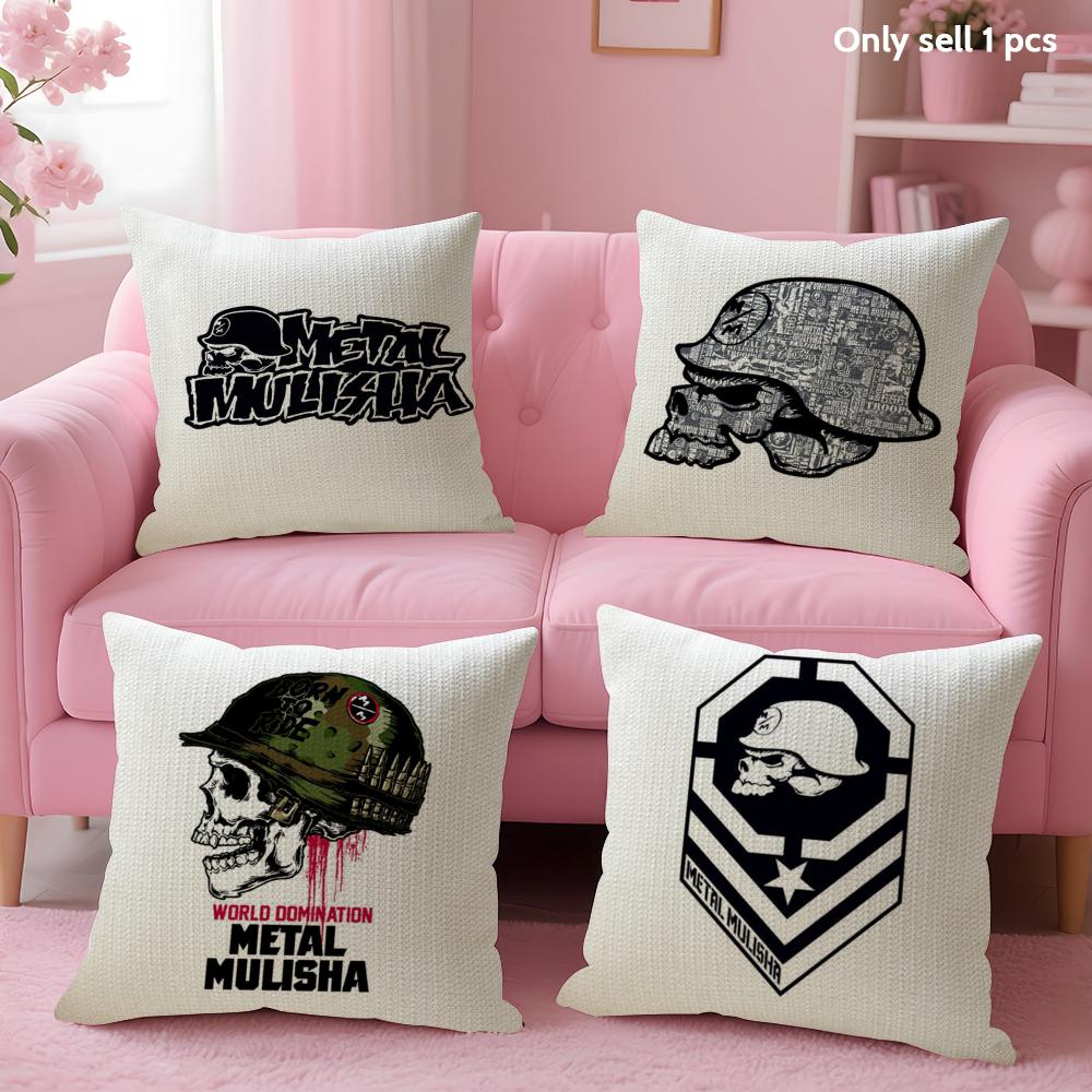 M-Motocross M-Metal Mulishas Наволочка Летняя Прохлада Льняная Ткань Двусторонняя Печать Чехол на Подушку Диван Домашний Декор Подарок