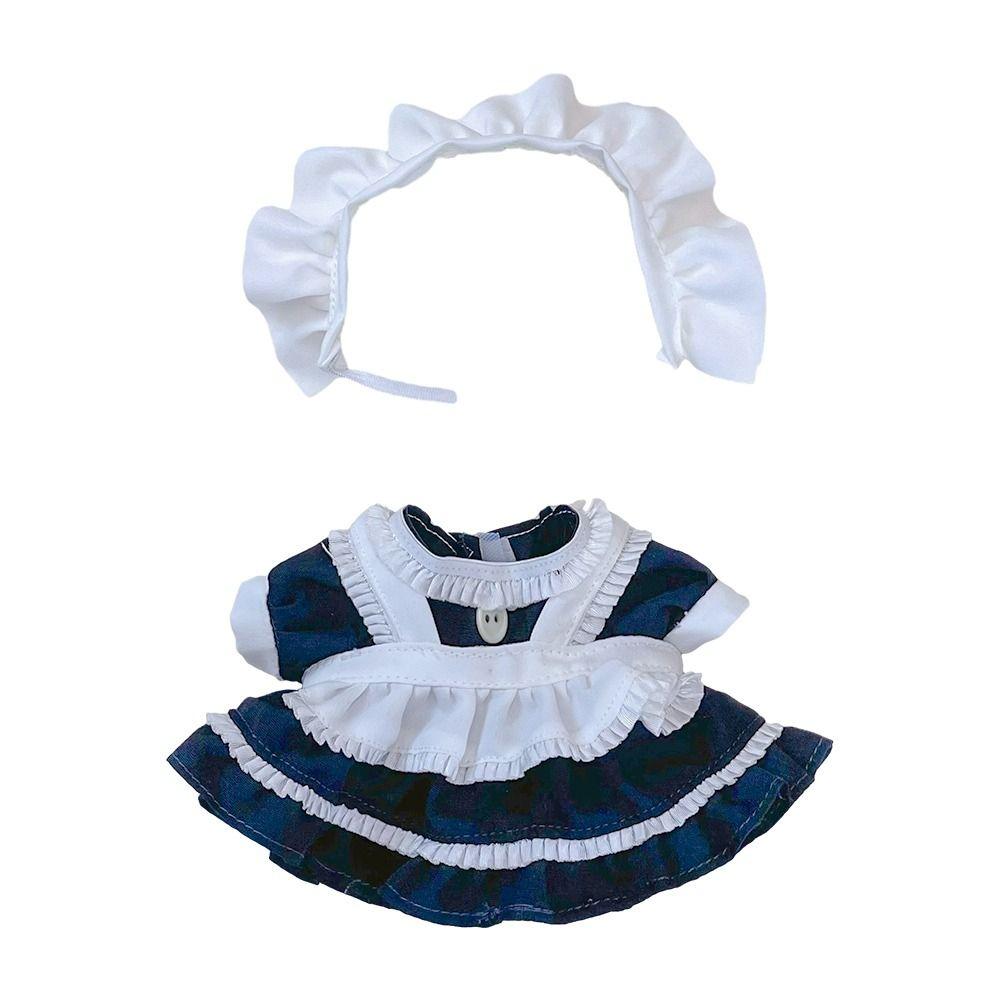 DIY Maidservant Skirt 20cm Bubble Skirt Exquisite Overall  Cotton Doll