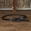 Women's Thin Belt Trendy All-Matching Genuine Leather Fashion Decorative Belt with Dress and Top Tight Waist Pure Cowhide