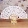Hand Held Embroidered Folding Fan European Style Dance Fan Vintage Lace Hand Fan  Ladies
