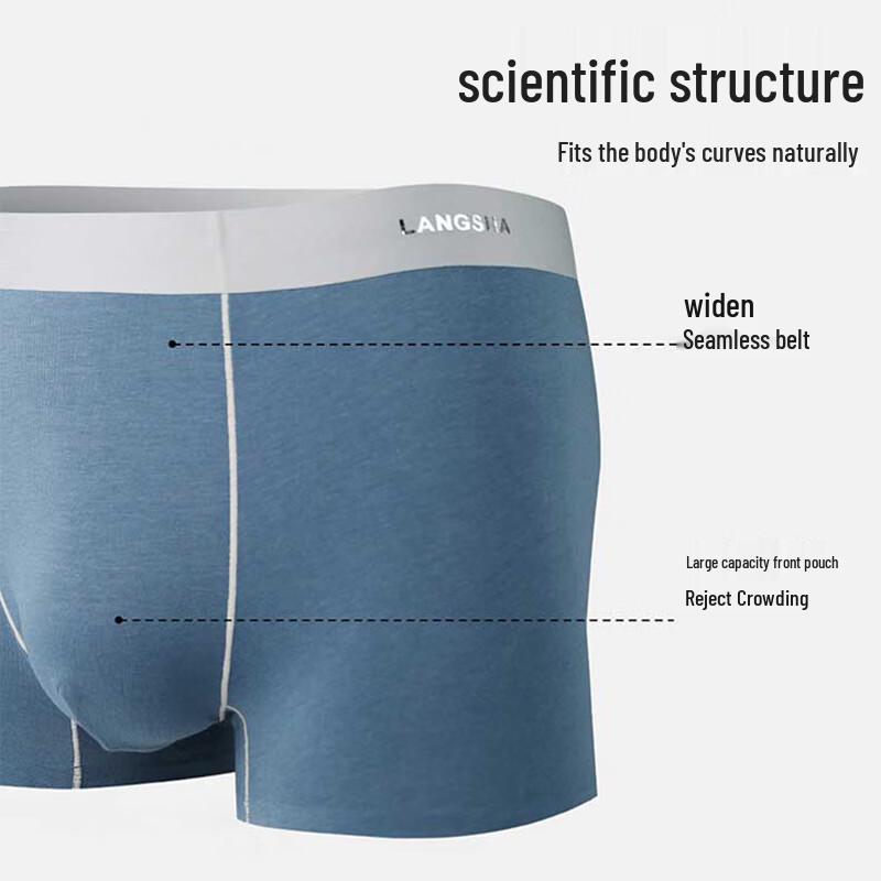 LANGSHA Мужские бесшовные боксеры-брифы класса AAAAA