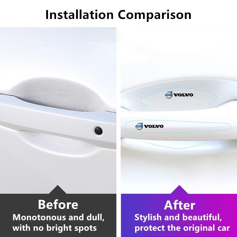 Transparent Car Door Handle Bowl Sticker Anti-collision Strip for Volvo XC40 V40 XC90 V90 V60 XC60 S80 S60 S90 C40 V70