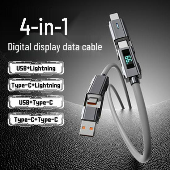 Трансграничное зарядное устройство USB и беспроводное зарядное устройство PD20W с несколькими портами и умным дисплеем, поддерживающее QC3.0