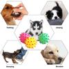 Color Interactive Play Teeth Cleaning Crazy Soft Rubber Dog Chew Ball Squeaky Sound Funny Pet Toys