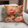 Double-Sided Detachable Cover Wealthy Peony Flower Pillow Living Room Sofa Car Bed Head Square Throw Pillow Case Chinese Style