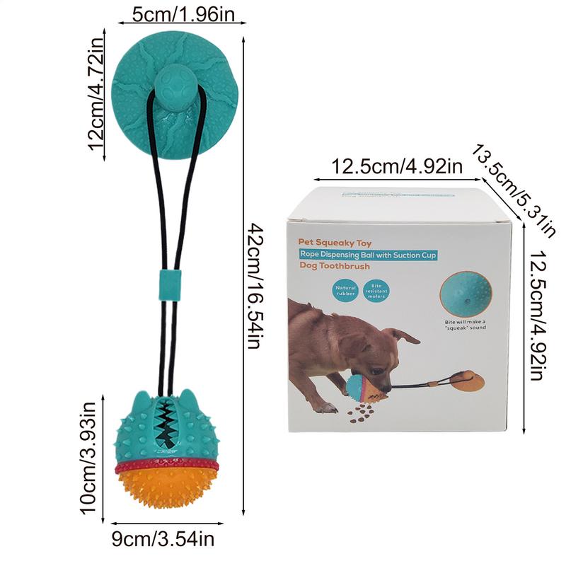 Жевательные игрушки для собак Агрессивная игрушка для прорезывания зубов щенков с присоской Перетягивание каната Развлечение с выдачей лакомств Компаньон для собак Мягкий мяч