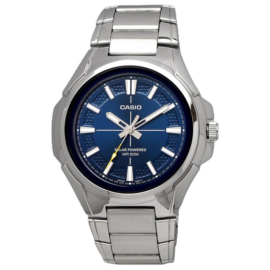 Casio Стандартные солнечные аналоговые водонепроницаемые часы 5 АТМ MTP-RS100D-2AV