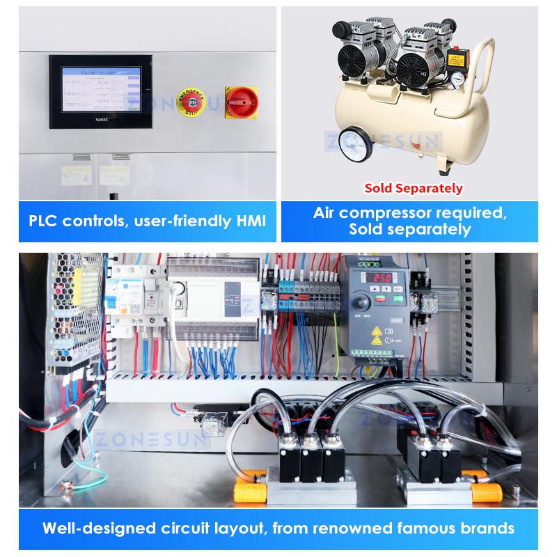 ZONESUN Automatic Anion Bottle Rinsing Machine 8 Heads Glass Jar Washing Cleaning Equipment Production Line ZS-XPJ8