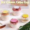 50Pcs Clear Plastic Dessert Cups Bowl Containers 150/250ml Dessert Cups with Lid  Dessert Tools