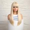 ALAN EATON Long Synthetic Fashion Wig for Women Blonde Platinum Hair Wigs Heat Resistant Fiber Wigs Full Hair Wigs