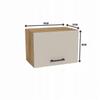 Upper Kitchen Cabinet 50/36 Capri Oak Body Evoke Cashmere Front Ma