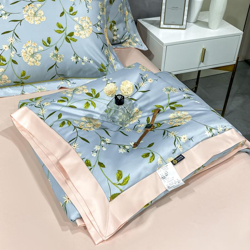 Летнее постельное белье из стираного ледяного шелка, полиэстеровое домашнее атласное летнее одеяло с кондиционером, одеяло, текстильное постельное белье