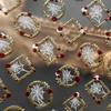 Halloween Gold Foil Nail Art Stickers 3D Vintage Spider Web Decals Self-Adhesive Decorations Party