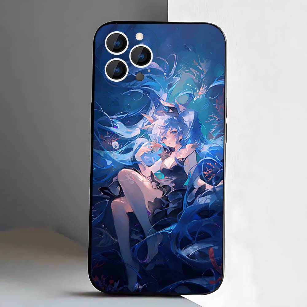 Аниме M-MIKU Для iPhone 12,16,13,14,15,17,11,Pro,Max,Plus,E,Air,Mini ТПУ Мягкий, приятный для кожи чехол для телефона