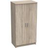 МНОГОФУНКЦИОНАЛЬНЫЙ ШКАФ CORONA - 2-дверный вспомогательный шкаф, Современная полка для обуви, 55x36h108 см, Дуб