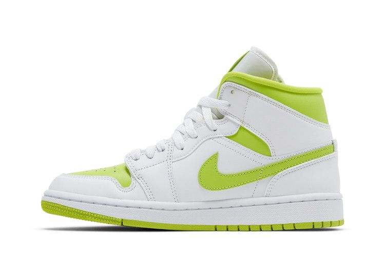 Women's Sneakers Nike Jordan 1 Mid White Lime (Women's) White/Lime