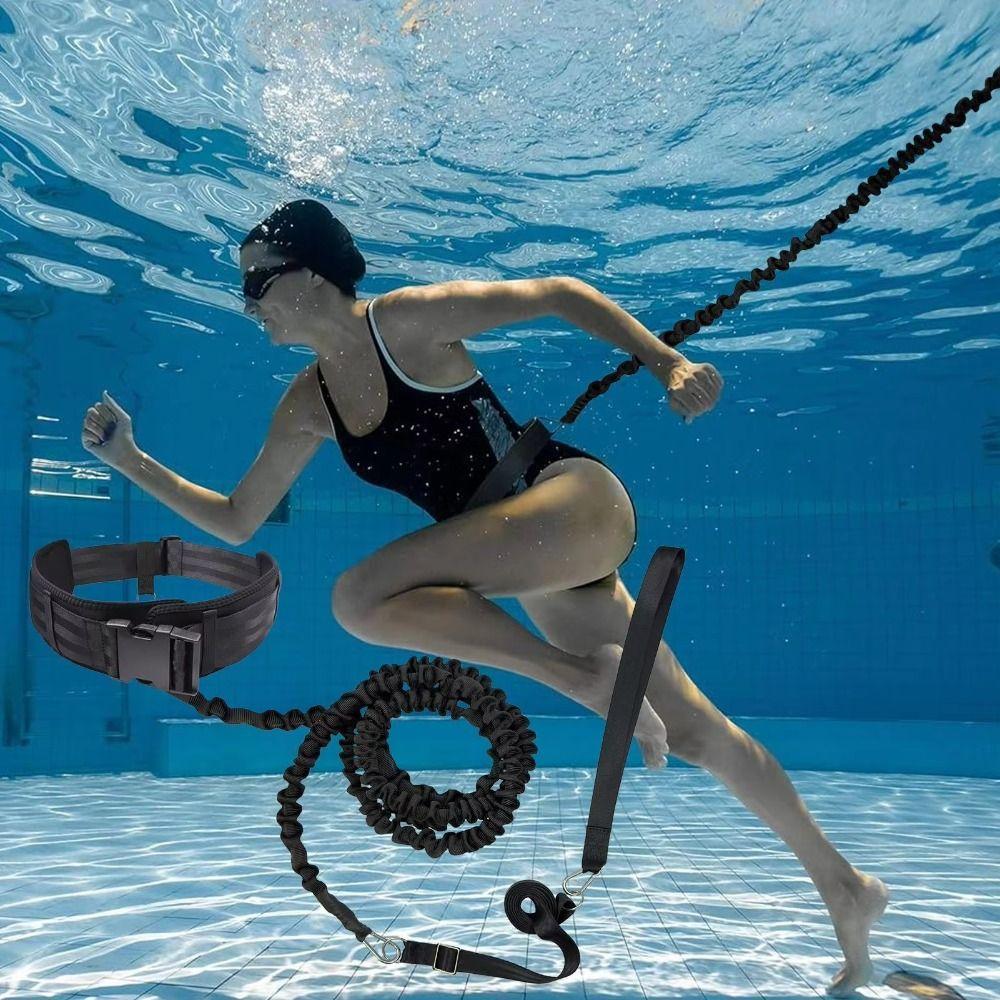 Resistance Bands Swimming Training Belt Training Leash Pool Swim Trainer Water Sports