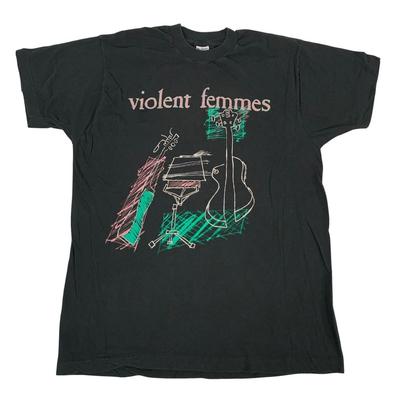Violent Femmes 1989 Tour Cotton Black Unisex T-Shirt