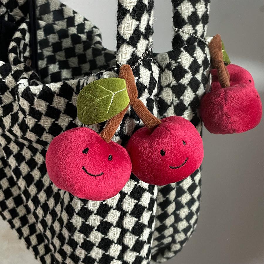 Soft And Cuddly Cherry Plush Keychain Perfect For Couples Backpack Accessories