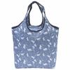 Foldable Insulated Tote Bag with Perfect for Compact and Tote Bag Light Zipper, Shopping. Foldable. Eco-friendly (cat Design, Blue).
