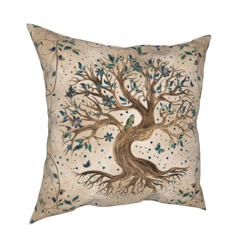 Tree of Life Mystic Viking Pillowcase Bed Cart Holy Gold Cushion Cover Decorative Pillowcase