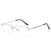 Metal Half Frame Prescription Eyeglasses Men Blue Light Blocking Nearsighted Glasses Male 0 -0.5 -0.75 -1.0 To -6.0