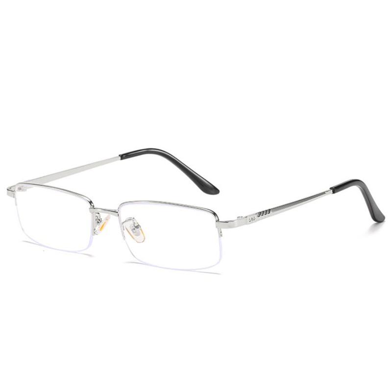 Metal Half Frame Prescription Eyeglasses Men Blue Light Blocking Nearsighted Glasses Male 0 -0.5 -0.75 -1.0 To -6.0