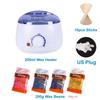 200ML Professional Wax-melt Pot Hot Film Painless Waxing Beads Hair Removal Wax Heater Kit Hard Wax Beans Waxing Machine