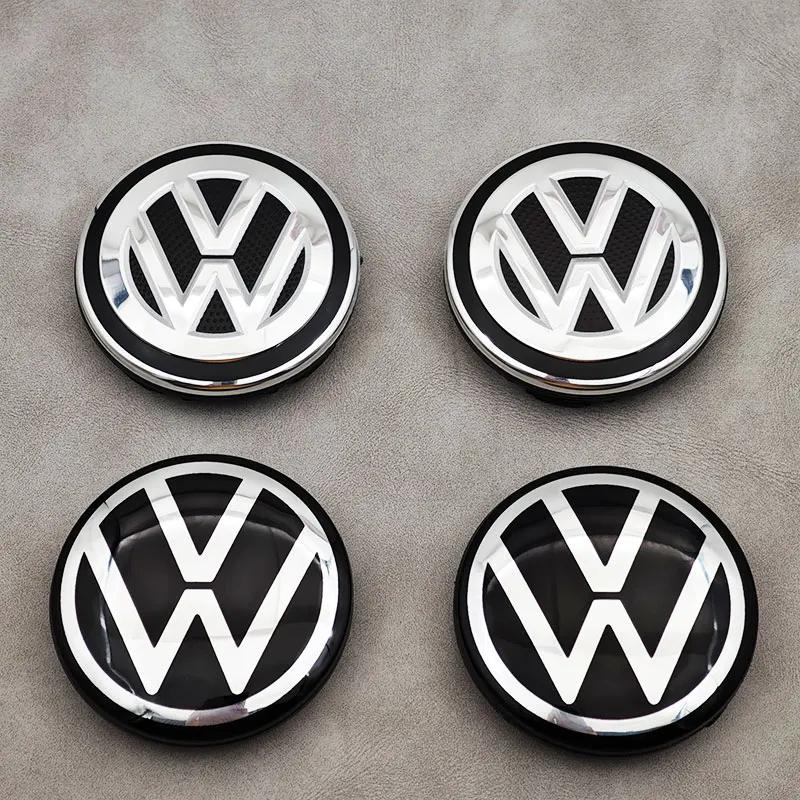 VEMZG1 For VW Volkswagen Jetta MK5 Golf 4Pcs 56mm Car Wheel Center Caps Rim Hub Caps For VW Volkswagen Jetta Bora Polo Gran Lavida Cros